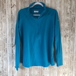 Columbia 1/4 Zip Long Sleeved Athletic Shirt